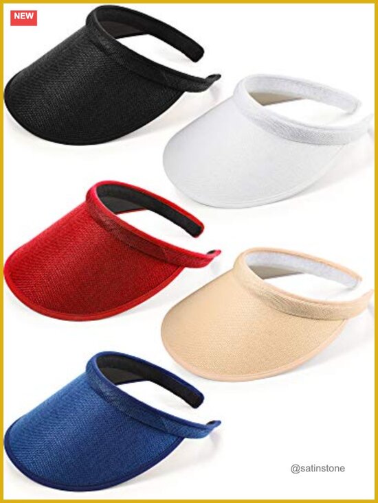 Wide Brim Sun Visor Hat Clip on Visor Sports Tennis Golf UPF 50 main image 5
